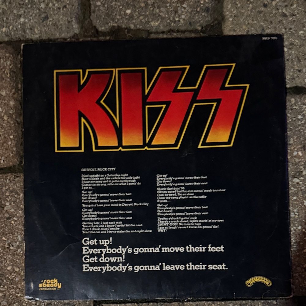 Kiss Logo Record Cover Only                   Shout It Out Loud Album Cover only